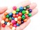 ALL in ONE Mixed Color Painted Round Wood Spacer Beads for DIY Project 8mm 35gram200pcs