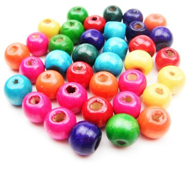 ALL in ONE Mixed Color Painted Round Wood Spacer Beads for DIY Project 8mm 35gram200pcs