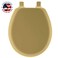 MAYFAIR 41EC 031 Cameron Toilet Seat will Never Loosen and Easily Remove ROUND Durable Enameled Wood Harvest Gold