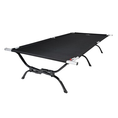 TETON Sports Camping Cot with Patented Pivot Arm  Folding Camping Cot for Car  Tent Camping  Durable Canvas Sleeping Cot  Portable Camping Accessory  86 x 45  Outfitter XXLBlack