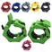 Greententljs Olympic Bar Collar  2 Olympic Dumbbell Bars Barbell Clamp Collars  Rogue Bumper Weights Plates Grip Collars Workout for Strength WeightliftingPro Training 1 Set Green