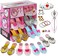 fash n kolor Princess Dress Up Pretend Play Shoes set Jewelry Boutique Fashion Princess Toys Accessories for Little Girls Dress Up Costumes for play gift set For ages 3456 Years Old and up