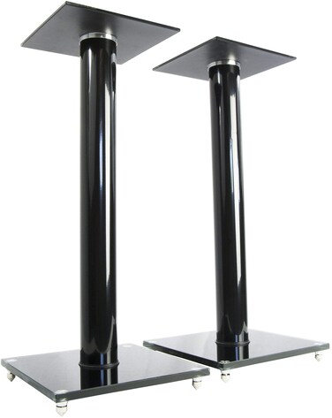 VIVO Premium Universal 23 inch Floor Speaker Stands for Surround Sound and Book Shelf Speakers 2 Stands Included STANDSP02B