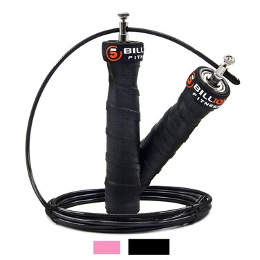 5BILLION Speed Jump Rope  Nature Handle  Black  Screw Adjustable  Workout for Double Unders WOD Outdoor MMA  Boxing Training