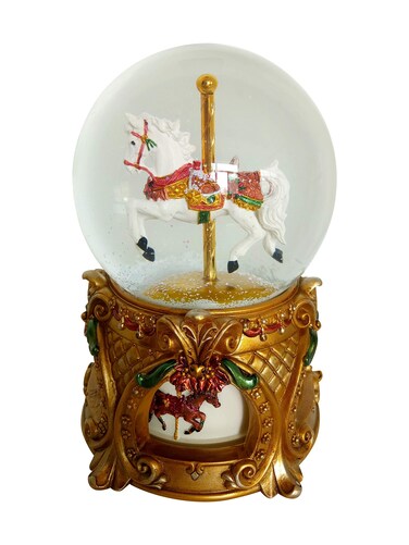 MusicBox Kingdom 57046 Snow Globe with Carousel