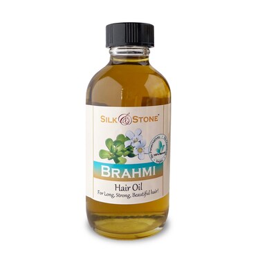 Brahmi Oil for Healthy Hair and Scalp Pure Hair Growth Essence for Men and Women Vegan and GlutenFree Essential Oil for Natural Haircare 2 ounces  Silk and Stone