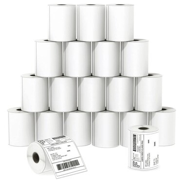 MFLABEL 4x6 Direct Thermal Labels Thermal Shipping Labels with Perforated Commercial Grade for Thermal Printer 250 Labels1 Roll 20 Rolls