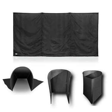 WallUp The Instant Outdoor Privacy Product Versatile Privacy Tent Works as a Privacy Screen Wall Divider Shelter and Enclosure WeatherResistant Durable UVTreated Cloth 6 x 12 Black