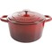 Crock Pot Artisan 5 Quart Enameled Cast Iron Round Dutch Oven Red