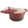 Crock Pot Artisan 5 Quart Enameled Cast Iron Round Dutch Oven Red