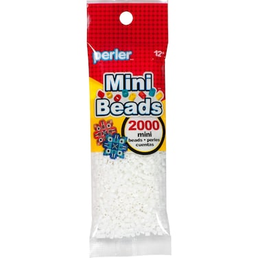 Perler White Mini Beads for Kids Crafts 2000 pcs