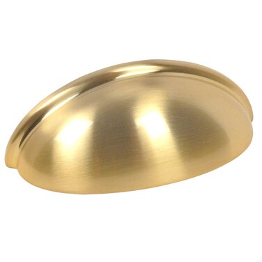 Cosmas 10 Pack 783BB Brushed Brass Cabinet Hardware Bin Cup Drawer Cup Pull  3 Inch 76mm Hole Centers
