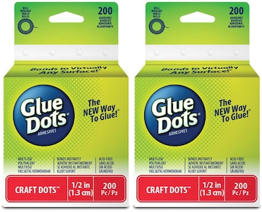 2Pack  Glue Dots Craft Roll Contains 200  5 Inch Adhesive Craft Dots 08165