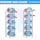 LIANTRAL 5 Gallon Water Bottle Holder 5 Tiers Silver Water Cooler Jug Holder Water Bottle Storage Rack for Home Office Garage