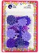 Tara Girls Self Hinge Flower Barrettes  Purple  White  18 Pcs