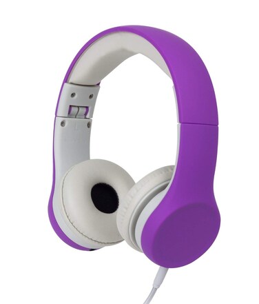Snug Play Plus Kids Headphones Volume Limiting and Audio Sharing Port Purple