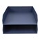 Bigso Box of Sweden Hakan Letter Trays  Stackable Paper Tray Organizer for A4 Letter Size Documents  Stackable Letter Tray wStable Rubber Feet for Desks  91 x 122 x 24  Pack of 2  Blue