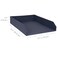 Bigso Box of Sweden Hakan Letter Trays  Stackable Paper Tray Organizer for A4 Letter Size Documents  Stackable Letter Tray wStable Rubber Feet for Desks  91 x 122 x 24  Pack of 2  Blue
