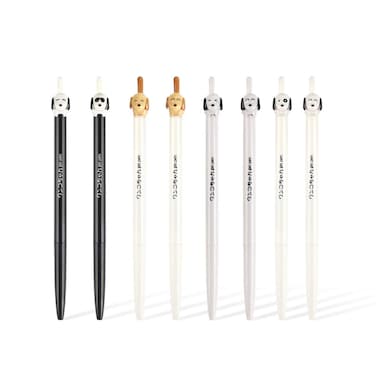 HIPGCC 12Pcs 05mm Novelty Cute Dog Gel Pens Black Ink Writing Pen Set Plastic Creative Gel Pens for Office School Children Gift Stationery Supplies Set