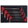 Sunex 9858M Hex Key Set 8Piece Metric 2mm to 10mm Comfort Grip Rubber Overmolded Handle Storage Tray