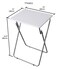 Home Basics MultiPurpose TV Tray Single Pack White TV Trays for Eating Reading and Games  Folding TV Tray Table  Large TV Trays