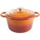 CrockPot Artisan Round Enameled Cast Iron Dutch Oven 5Quart Sunset Orange