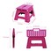 db Living Plastic Folding Step Stool with Handle 12 Wide of Kids or Adults Stepping Stool for KithchenBathroomBedroom Plum