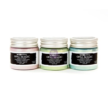 Art Alchemy Finnabair Opal Magic Pastel Acrylic 3 Paints Multicolor