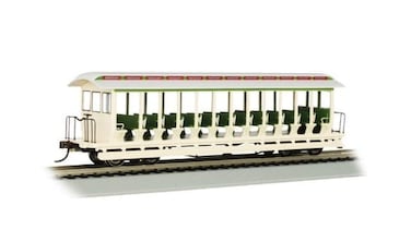 Jackson Sharp Opensided Excursion Car  AMUSEMENT PARK  CREAM  OLIVE GREEN  HO Scale