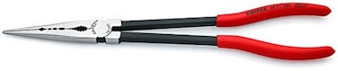 KNIPEX Tools  Extra Long Needle Nose Pliers Straight Jaws 2871280 Red