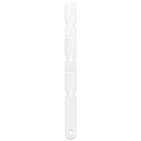 Beauticom 50 Piece Clear Plastic 3 Tier False Nail Tip Sticks Chart Fan with Metal Ring Holder for Nail Polish Swatch Practice Nail Art Design and Pattern Display Tool