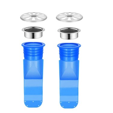 Sydien 2 Pack Silicone Drain Backflow Preventer for Pipes Tubes in Toilet Bathroom 2633mm hole110mm Depth