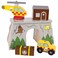 Bigjigs Rail Mountain Rescue Playset with Helicopter Car Log Cabin  Crate
