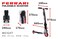 Ferrari Collapsible Two Wheels Scooter Black