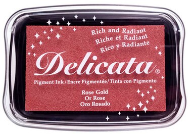 Tsukineko Delicata Full Size Ink Pad Rose Gold