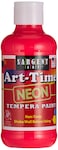 Sargent Art 4 x 8 oz Gallon Tempera Paint Vibrant Fluorescent Colors Neon Finish NonToxic