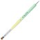 IvyL Premium 2 Way Finest French Gel Acrylic Nail Art Kolinsky Brush with Dotting Tool with Green and Yellow Ombre Wood Handle Size 6