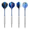 Professional Steel Tip Darts Set 22 grams 12 Pcs Stainless Needle Tipped Dart For Dart Board Blue Aluminum Shafts16 holographic Standard Flights 20 Garms Metal Barrels and Dart Sharpener