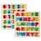 ToyToEnjoy Alphabet Puzzles  Wooden Upper Case Letter and Number Learning Board Toy  Ideal for Early Educational Learning for Kindergarten Toddlers  Preschools