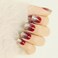 Jovono Glossy Press on Nails Red Square Fake Nails Artificial Full Cover False Nails for Women and Girls 24PCS 3 Red