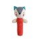 Petit Collage Organic Cotton Soft Squeaker Baby Rattle Fox  Cute Rattle for Infants  Activity Toy with Soft Developmental Features  Makes an Ideal Baby Gift  Stuffed Animal Baby Rattle
