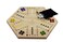 Solid Maple Double Sided Aggravation Marble Board Game Hand Painted 16 inch by Cauff