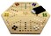 Solid Maple Double Sided Aggravation Marble Board Game Hand Painted 16 inch by Cauff