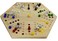 Solid Maple Double Sided Marbles Board Game Hand Painted 20 inch by Cauff
