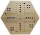 Solid Maple Double Sided Marbles Board Game Hand Painted 20 inch by Cauff