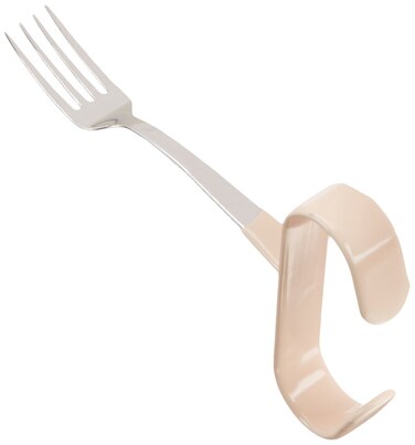 Sammons Preston Vertical Palm SelfHandle Fork Assistive Utensil with 90 Angle Handle