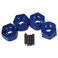 BQLZR 4PCS 12mm Wheel Hex Hubs Drive Adapter with 10mm Length Replacement for TRAXXAS Replacement for Slash RC Truck Model Car Upgrade Parts Blue
