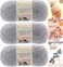 Bernat Softee Baby Yarn 3 Pack Bundle Includes 3 Patterns DK Light Worsted 3