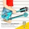 Swagtron K1 TwoWheel Kick Scooter for Kids  Teens Adjustable for 40 to 72 ABEC9 Bearings Next Gen FoldnLock System  Kickstand BlueSilver
