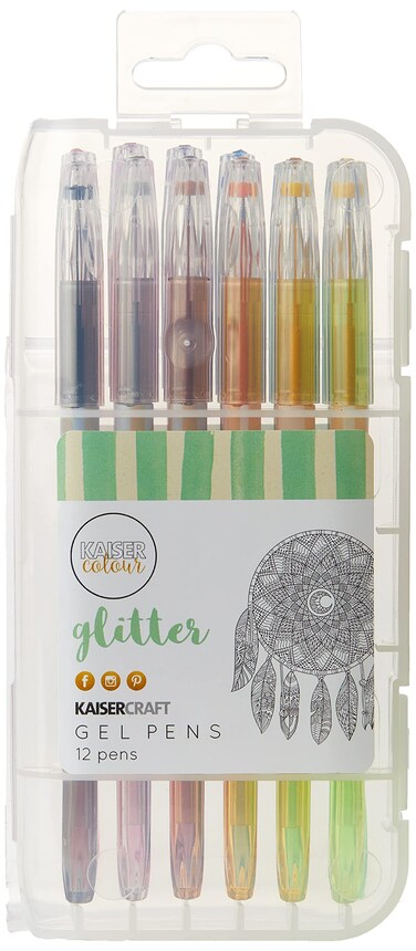 Artemio Kaisercraft Gel Pen SetGlitter12 MultiColour 85 x 17 x 3 cm